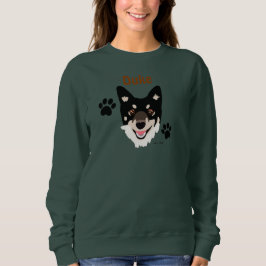 Personlig Black Hund och Tassar Sweatshirt T Shirt