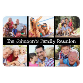 Personlig Black i Photo Collage Family Reunion Magnet