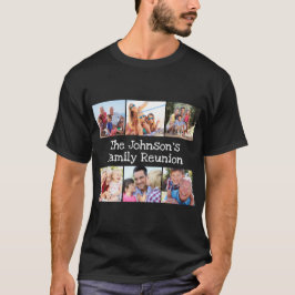 Personlig Black i Photo Collage Family Reunion T Shirt
