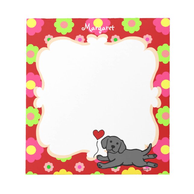 Personlig Black Labour Puppy Anteckningsblock (Framsida)