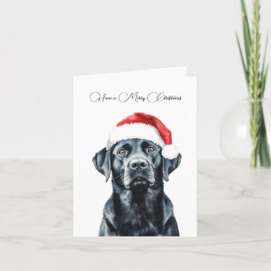 Personlig Black Labrador-julkort Tack Kort