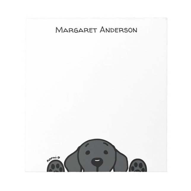 Personlig Black Labrador vaktar Anteckningsblocket Anteckningsblock (Framsida)
