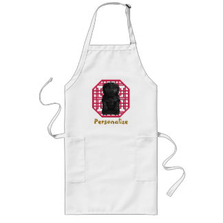 Personlig Black Lejon Hund Grilling Apron Långt Förkläde
