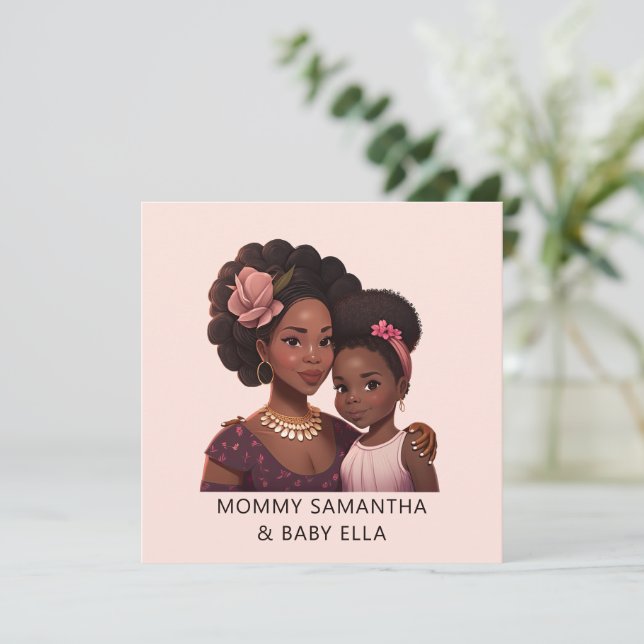 Personlig Black Mamma och Dotter (15) (Stående Fram)