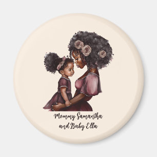 Personlig Black Mamma och Dotter (1) Magnet