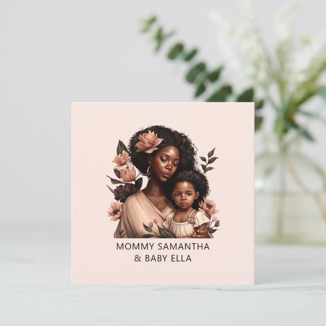 Personlig Black Mamma och Dotter (21) (Stående Fram)