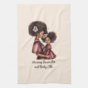 Personlig Black Mamma och Dotter (2) Kökshandduk