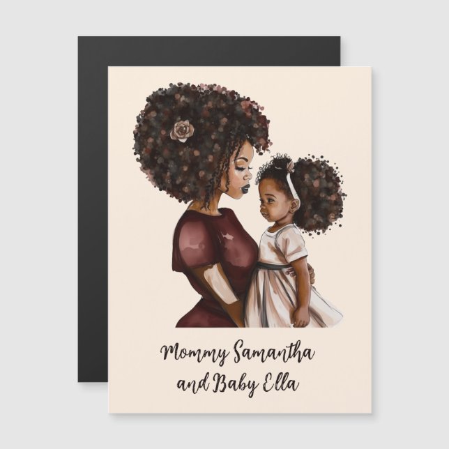 Personlig Black Mamma och Dotter (3) (Fram/baksida)