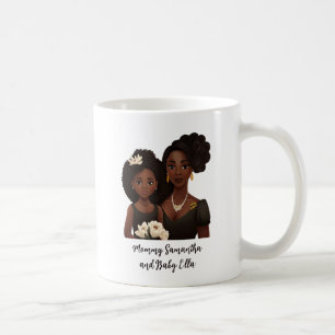 Personlig Black Mamma och Dotter (6) Kaffemugg