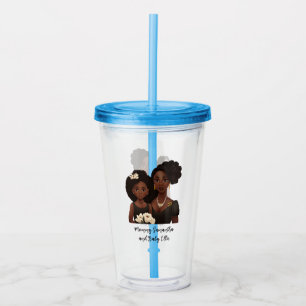 Personlig Black Mamma och Dotter (6) Take Away Mugg