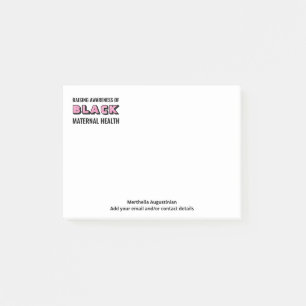Personlig Black Maternals Health Awareness Post-it Block