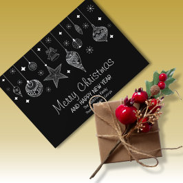 Personlig Black med vit jul Baubles