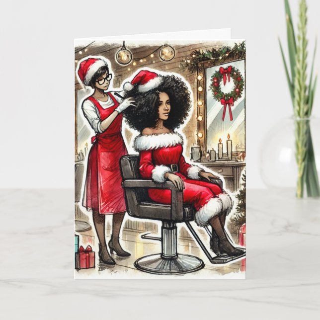 Personlig Black, mrs Claus.. Helgkort (Framsida)