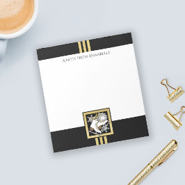 Personlig Black och Guld Glitter Ice Skating Anteckningsblock
