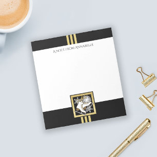 Personlig Black och Guld Glitter Ice Skating Anteckningsblock