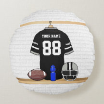 Personlig Black och Silver Grått Football Jersey