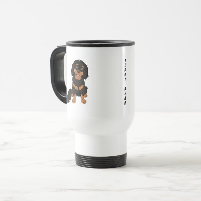Personlig Black och Tan Cavalier Spain Resemugg (Framsida vänster)