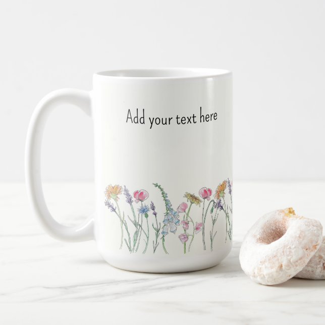 Personlig bläck och vattenfärg kaffemugg (Med munk)