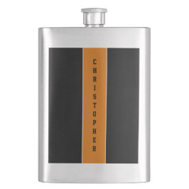 Personlig Black Orange Rand Masculine-kolv Fickplunta