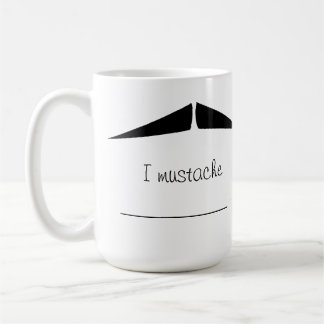Personlig Black Pencil Mustache Stache Mugg