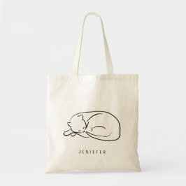 Personlig Black Pet Tass Anpassningsbar Cute Cat Tygkasse