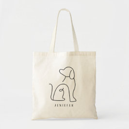 Personlig Black Pet Tass Anpassningsbar Hund Cute Tygkasse