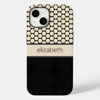 Personlig Black Polka dots Phone Case