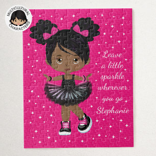 Personlig Black Rocking Ballerina Pussel
