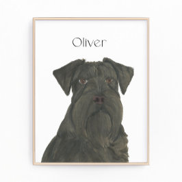 Personlig Black Schnauzer Art Fototryck