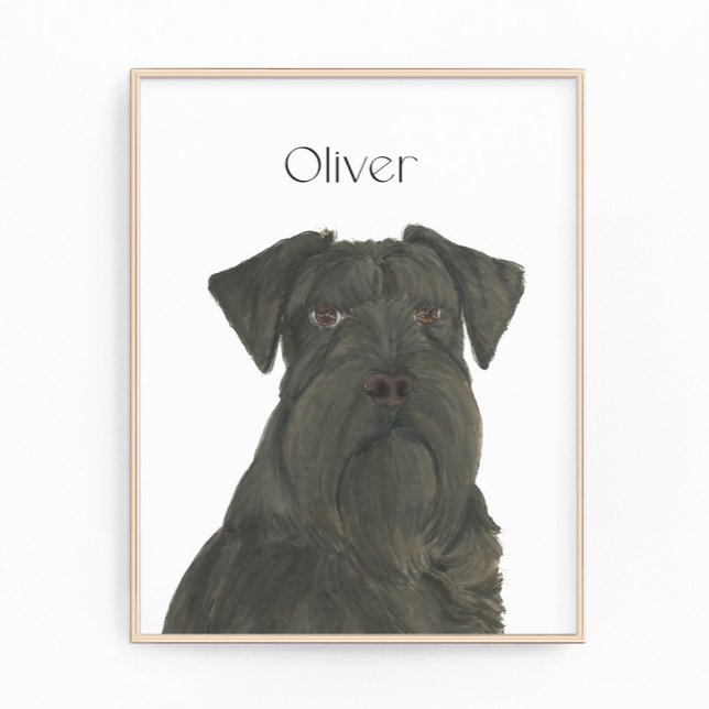 Personlig Black Schnauzer Art Fototryck (Skapare uppladdad)