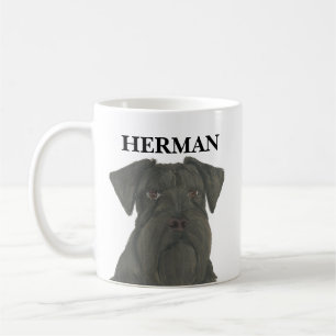 Personlig Black Schnauzer Kaffemugg