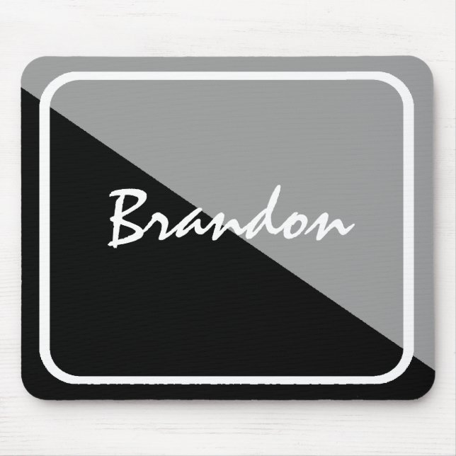 Personlig Black & Silver Mousepad med låg Pris Musmatta (Framsidan)
