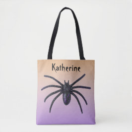 Personlig Black Spider Bag för Halloween Tygkasse