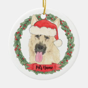 Personlig Black & Tan German Shepherd Julgransprydnad Keramik