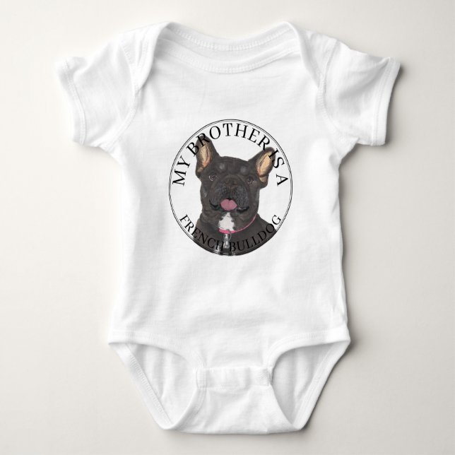 Personlig Black & Tan Tricolor Fransk Bulldog T Shirt (Framsida)