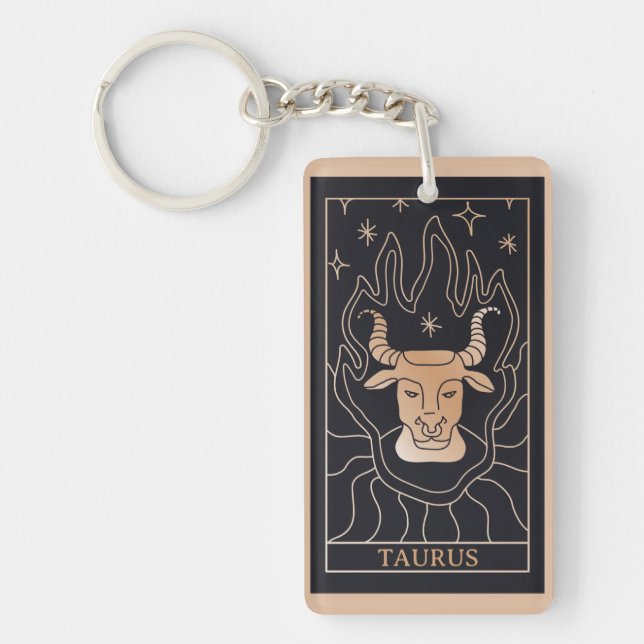 Personlig Black Taurus Zodiac-tecken (Framsidan)
