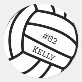 Personlig Black Volleyball Stickers Runt Klistermärke