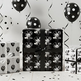 Personlig Black & White Axolotl Birthday