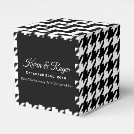 PERSONLIG BLACK & WHITE HOUNDSTOOTH BRÖLLOP PRESENTASKAR
