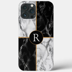 Personlig Black White Marble iphone case