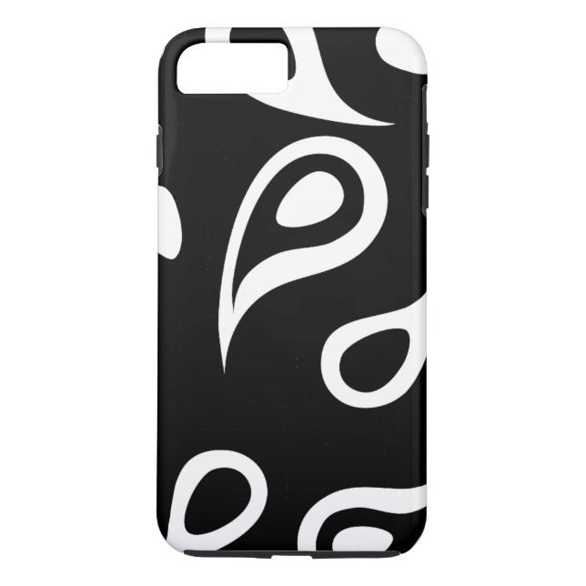 Personlig Black & White Paisley Case-Mate iPhone Skal (Baksida)