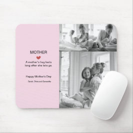 Personlig Black & White Photo Collage Mousepad Musmatta