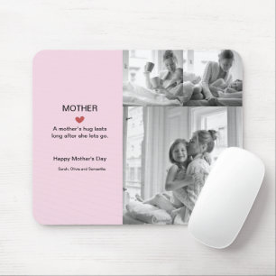 Personlig Black & White Photo Collage Mousepad Musmatta