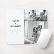 Personlig Black & White Photo Collage Mousepad