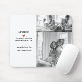 Personlig Black & White Photo Collage Mousepad Musmatta