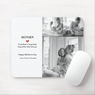 Personlig Black & White Photo Collage Mousepad Musmatta