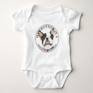 Personlig Black & White Pied Fransk Bulldog T Shirt