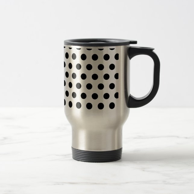 Personlig Black & White Polka dots Resemugg (Höger)