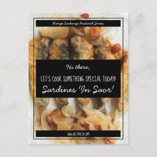 Personlig Black White Script Recipe Exchange Vykort