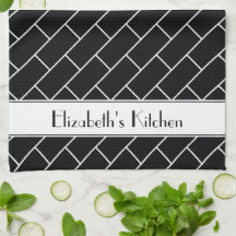 Personlig Black White Tunnelbanan Tile Brick